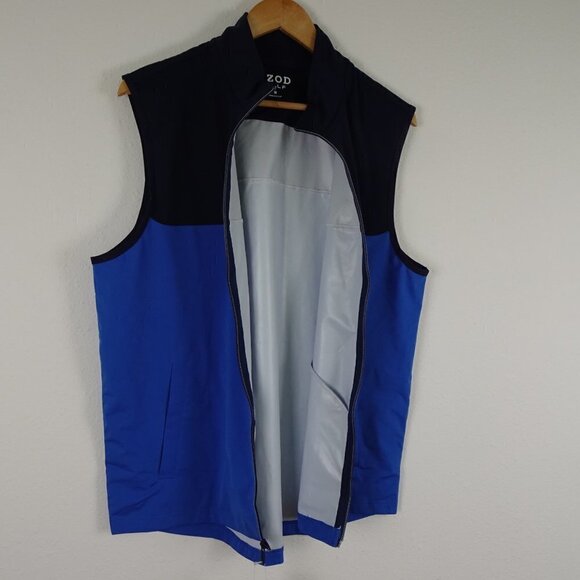 IZOD Golf Vest Men’s Size M Blue Hydrashield Full Zip - Picture 5 of 9